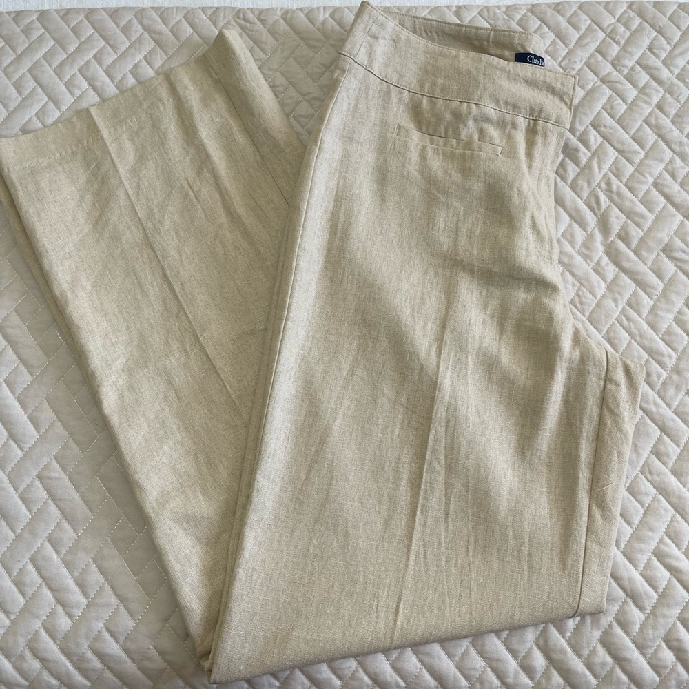 Chadwicks size 8 Linen Wide Leg Pants